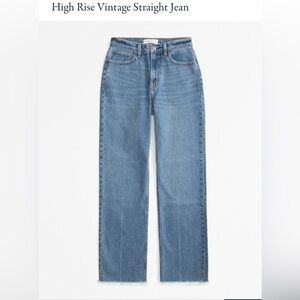 Abercrombie High Rise Vintage Straight Jean